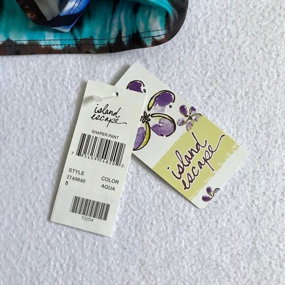 Island Escape NWT Shaper Pant Bikini Bottom Women 8 - Picture 6 of 8